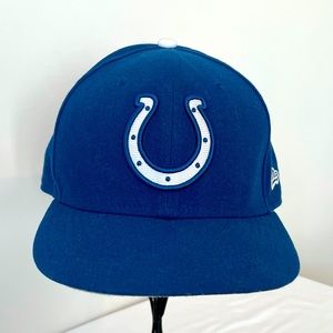 Indianapolis Colts fitted cap hat 7 1/2 NFL New Era 59Fifty Blue. Like new